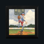 Boîte À Souvenirs Pitcher de baseball sur Mound par Jay Throckmorton<br><div class="desc">Est-ce un curveball ou un slider ? Quoi qu'il en soit, ça vous arrive dans cet extraordinaire article de Jay Throckmorton. Un lanceur de baseball commande le monticule, se retrouvant pour livrer un lancer dans l'assiette. Offrez-le comme cadeau ou accrochez-le à votre mur et profitez de ce passe-temps américain !...</div>