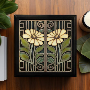 Boîte À Souvenirs Primrose Art Déco Floral Art Nouveau Memorabilia
