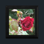 Boîte À Souvenirs Red Roses et Love Anniversaire Boîte à Trinket<br><div class="desc">Cette boîte à bijoux personnalisable a un tas de roses rouges mouillées goutte à goutte, et le mot "Amour" sur elle, qui en ferait un mariage idéal ou boîte cadeau anniversaire pour stocker un cadeau spécial dans, ou laissez-le être le cadeau lui-même pour votre personne spéciale pour stocker des souvenirs...</div>