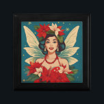 Boîte À Souvenirs Retro les années 50 Tropical Christmas Pin-Up Beau<br><div class="desc">Une collection de beautés de Noël tropicales</div>