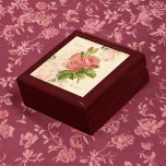Boîte À Souvenirs Romantic Vintage Peach Roses with Rose<br><div class="desc">This romantic design is aimed at the rose lover. A beautiful bouquet of peachy pink roses is depicted on a watercolor background of peach roses, almost like antique writing paper or ephemera. The word Rose appears to the upper left and lower right in a soft, coordinating peachy pink, but you...</div>