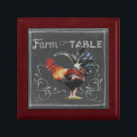 Boîte À Souvenirs Rooster de ferme à table<br><div class="desc">Agritourisme au coq de table. Artiste : Redstreake. ID d'image : 152148D.</div>