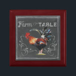 Boîte À Souvenirs Rooster de ferme à table<br><div class="desc">Agritourisme au coq de table. Artiste : Redstreake. ID d'image : 152148D.</div>