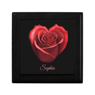 Boîte À Souvenirs Roses-Valentines rouges en forme de coeur