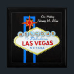 Boîte À Souvenirs Signe de Las Vegas Date Mariage<br><div class="desc">L'accueil au fabuleux panneau de Las Vegas est une icône célèbre,  et maintenant c'est aussi une belle boîte cadeau.  Personnaliser pour vos occasions spéciales</div>