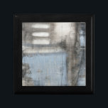 Boîte À Souvenirs Tableau gris et bleu Abstrait<br><div class="desc">Une Jennifer Goldberger abstraite peinture gris et bleu. On dirait un jour nuageux qui pourrait se transformer en orage. Si vous aimez l'art moderne,  c'est l'impression qui vous convient. Prenez-en un aujourd'hui !</div>
