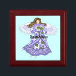 Boîte À Souvenirs Violets Angel<br><div class="desc">Violets Angel Jewelry Box par ArtMuvz Illustration. T-shirt d'anges correspondants, vêtements chrétiens, t-shirt de foi, cadeaux et vêtements. Les cadeaux d'anges sont une façon réfléchie et significative de montrer à quelqu'un qui vous tient à coeur. Que vous cherchiez un cadeau pour un ami, un membre de la famille ou un...</div>