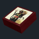 Boîte À Souvenirs Wicked Krampus Scary Demon Holiday Christmas Xmas<br><div class="desc">A very evil looking Krampus dossier ingly with his tongue sticking out in his traditional fashion. Naughty children are crying in the basket strapped to his back. This vintage artwork offers a unique way to show of your holiday spirit.</div>