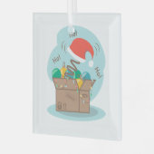 Boite artisanale avec décoration de Noël et chapea (Avant gauche)