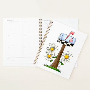Boîte aux lettres avec marguerites et drapeau du c