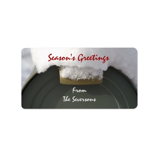 Boîte aux lettres couverte de neige - Étiquettes c (Devant)