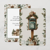 Boîte aux lettres de vacances Carte de remerciemen (Devant / Derrière)