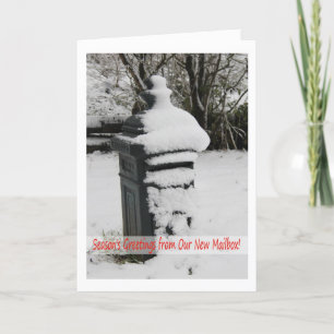 Boîte aux lettres en neige - Nouveau Faire-part d'