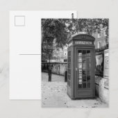 Boîte aux Téléphones, Londres Royaume-Uni Carte Po (Devant / Derrière)