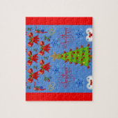 Boîte cadeau de Noël puzzle pour enfants bleu clai (Vertical)