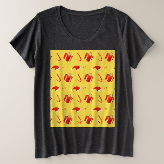 Boîte cadeau de Noël sucre de canne chapeau de Noë (Design devant)