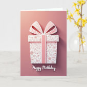 Boîte Cadeau Douce Carte d'Anniversaire (Fleur jaune)