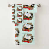 Boîte cadeau drôle de chat calico de Noël (En situation)