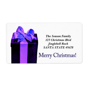 Boîte cadeau Joyeux étiquette de adresse de Noël