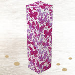 Boite Cadeau Pour Bouteille De Vin Aquarelle papillon moderne Magenta Rose<br><div class="desc">Peinture à papillon Magenta rose et blanc aquarelle. Art original de Nic Squirrell.</div>