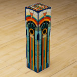Boite Cadeau Pour Bouteille De Vin Art déco géométrique coloré motif 2<br><div class="desc">Belle motif aux couleurs vives,  géométrique et colorée.</div>