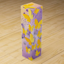 Boîte à cadeaux de vin fleuri