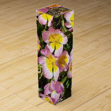 Boite à vin rose et jaune