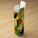 Boite Cadeau Pour Bouteille De Vin Bonne Terre Abstraite<br><div class="desc">Ce beau motif abstrait transporte la richesse colorée de la bonne terre.</div>