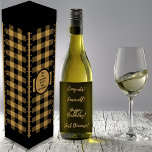 Boite Cadeau Pour Bouteille De Vin Buffalo Check Black and Camel Brown<br><div class="desc">Le buffle est noir et le chameau marron. D'autres colorways disponibles dans ma boutique ainsi que d'autres designs pour différentes occasions.</div>