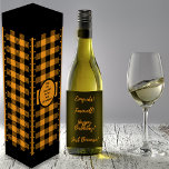 Boite Cadeau Pour Bouteille De Vin Buffalo Check Black and Orange Wine Box<br><div class="desc">Les buffles sont enregistrés en noir et orange. D'autres colorways disponibles dans ma boutique ainsi que d'autres designs pour différentes occasions.</div>