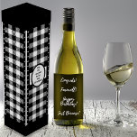 Boite Cadeau Pour Bouteille De Vin Buffalo Check Black and White Wine Box<br><div class="desc">Les buffles sont enregistrés en noir et blanc. D'autres colorways disponibles dans ma boutique ainsi que d'autres designs pour différentes occasions.</div>