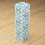 Boite Cadeau Pour Bouteille De Vin Cheval de Dala suédois Boîte à vin Turquoise et bl<br><div class="desc">Dala traditionnel suédois Dala Cheval art folklorique en vert turquoise et blanc. Art original de Nic Squirrell.</div>