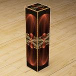 Boite Cadeau Pour Bouteille De Vin Construction d'Imaginaires Art Fractal Abstrait br<br><div class="desc">Composition inhabituelle et utopique,  graphisme fractal moderne. Conception pour votre boîte cadeau de vin et plus encore.</div>