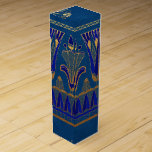 Boite Cadeau Pour Bouteille De Vin Faux Gold Foil Parti à thème égyptien<br><div class="desc">Boîtes à vin égyptiennes de style Art déco.</div>
