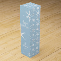 Flocon de neige moderne Boîte à cadeau Bouteille d