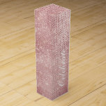 Boite Cadeau Pour Bouteille De Vin Glam Blush rose Glitzy Fêter<br><div class="desc">Glam Blush Pink Sparkle célébrer...  Parfait éblouissement pour Noël,  mariage,  douche nuptiale ou anniversaire</div>