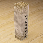 Boite Cadeau Pour Bouteille De Vin Glam Gold Parties scintillant Sparkle Célébrer<br><div class="desc">Glam Gold Parties scintillant Sparkle célébrer vin boîte. Parfait éblouissement pour Noël,  mariage ou anniversaire</div>