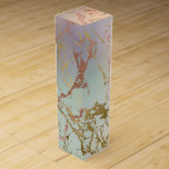 Boite Cadeau Pour Bouteille De Vin Marbre beige élégant | Mint Sage Green Rose Gold<br><div class="desc">Design féminin sophistiqué avec une texture d'aquarelle moderne en cuivre et en marbre vert sauge dans un magnifique bronze métallique à l'ombre muet, or rose, palette verte menthe avec feuille d'or. Ce dégradé peint à la main ajoute une parfaite couleur pop. De la collection "Modern Watercolor Marbles", ce design présente...</div>