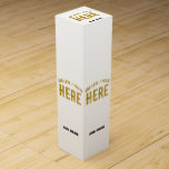 BOITE CADEAU POUR BOUTEILLE DE VIN MARQUE BLANCHE MODERNE ET PERSONNALISABLE VÉRIFIÉE<br><div class="desc">IL S'AGIT D'UNE CONCEPTION ADAPTÉE AUX CLIENTS.VOUS POUVEZ CHANGER,  REdimensionner OU AJOUTER LOGO,  PHOTO,  TEXTE ET COULEURS COMME VOUS LE SOUHAITEZ.MERCI.</div>