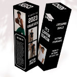Boite Cadeau Pour Bouteille De Vin Masculine Photo Graduation Cadeau<br><div class="desc">Commémorez les réalisations de votre diplômé avec cette boîte à vin Customisée. Notre boîte à vin personnalisée est la façon parfaite de célébrer le travail et le dévouement de votre grand. Cette boîte à vin unique présente des photos customisées du diplômé, une brève biographie et des citations inspirantes pour marquer...</div>