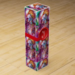 Boite Cadeau Pour Bouteille De Vin ROMEO ET JULIET Romantique Saint Valentin<br><div class="desc">Scène de balcon de Romeo et Juilet tragédie par William Shakespeare .Tableau d'aquarelle contemporaine avec feuille d'or et couleurs irisées en violet clair,  rose,  vert,  jaune orange,  turquoise,  turquase,  blanc ..Peinture par Bulgan Lumini (c)</div>