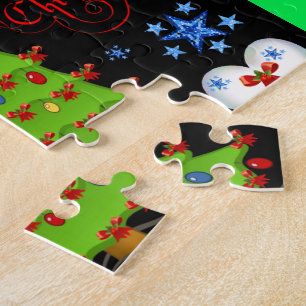 boîte-cadeau puzzle de Noël pour enfants noirs