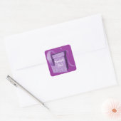 Boîte Cadeau Violet Ruban Secret Pal Stickers (Enveloppe)