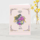 Boîte Casquette vintage avec Fleurs Carte de Fête (Fleur jaune)