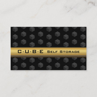 Boîte de Carte de visite de stockage Noir Gold 3D