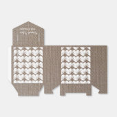 Boite de faveur de mariage chic de pays burlap per (Déplié)