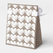 Boite de faveur de mariage chic de pays burlap per (Arrière)
