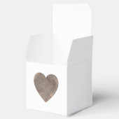 Boite de faveur de mariage en bois rustique (Ouvert)