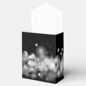 Boite de faveur du Bokeh Party blanc et noir (Ouvert)