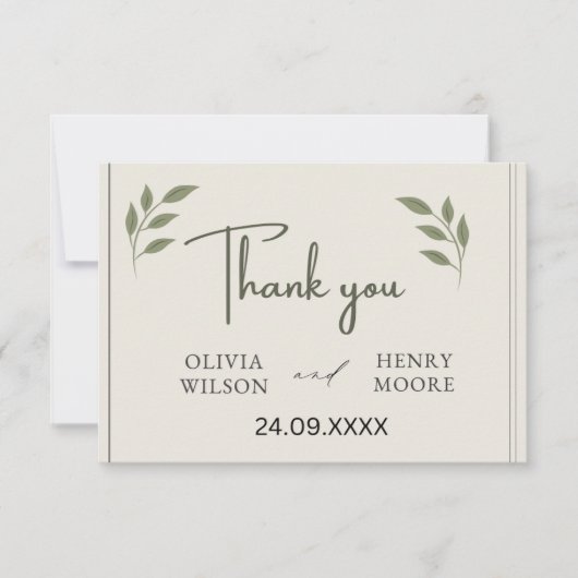 Boîte de Faveur Minimaliste Merci (Devant)